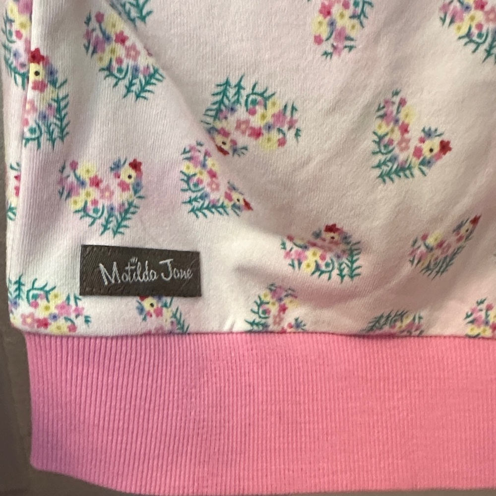 Matilda Jane Kids Floral Hoodie - Pink and White - Picture 4 of 4
